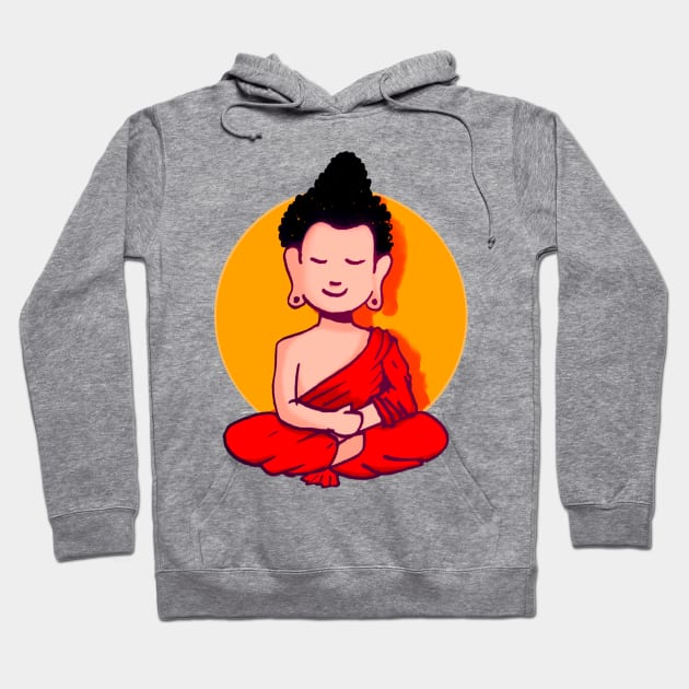 Cute design of Buddha. Hoodie by Pdr30